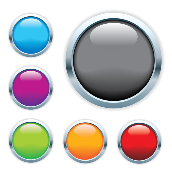 Glossy Buttons - Vektor, Bild