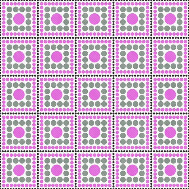Rosa, cinza e branco Polka Dot Square abstrato projeto telha Patte
 - Foto, Imagem
