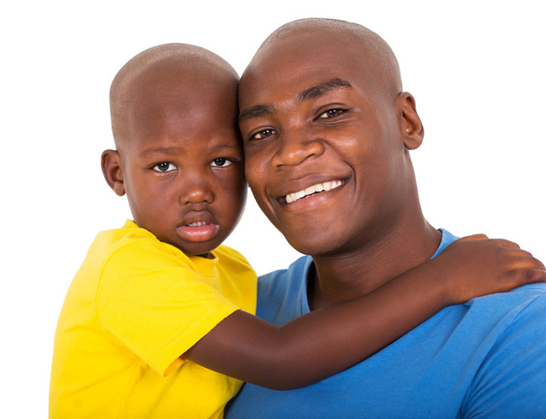 black man with son - Φωτογραφία, εικόνα