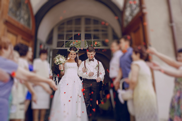 wedding church couple - Фото, изображение