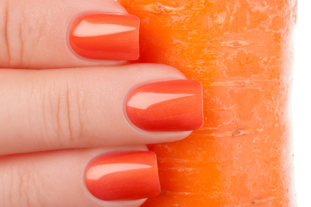 Vernis à ongles orange
. - Photo, image