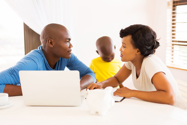 african couple doing family finances - Valokuva, kuva