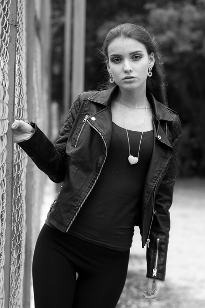Fashionable black and white photo from a magazine - Fotó, kép