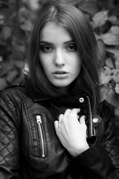 Fashionable black and white photo from a magazine - Zdjęcie, obraz