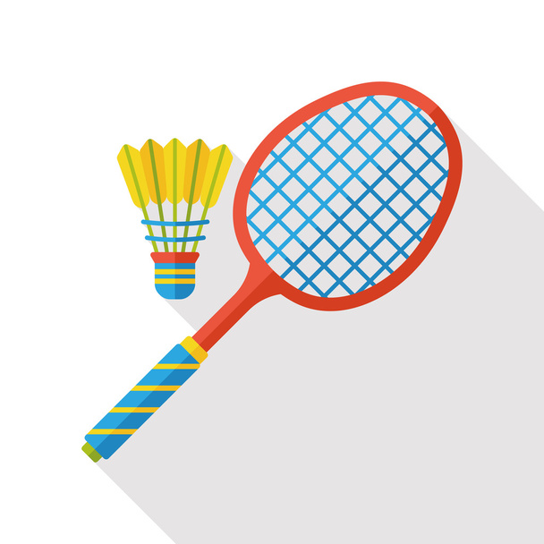 badminton sport icône plate
 - Vecteur, image