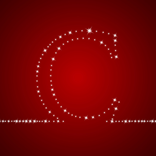 Weihnachtsschrift eines leuchtenden Sterns, Datei enthält grafische Stile  - Vektor, Bild
