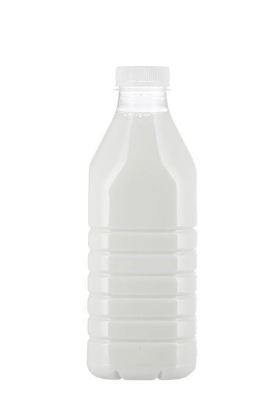 botella de leche aislada sobre fondo blanco - Foto, Imagen