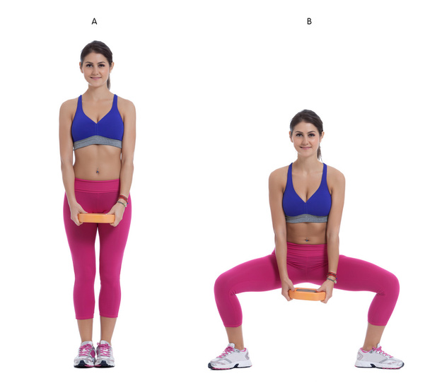 Braced Squat with disc - Photo, Image