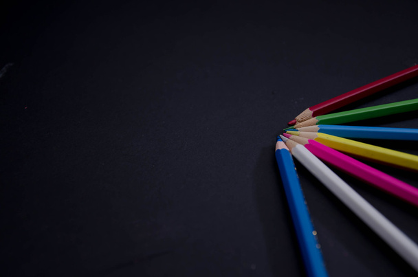pencil colored backgrounds - Photo, Image