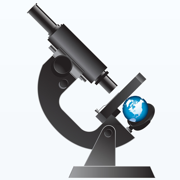 Ziemia pod mikroskopem - Wektor, obraz