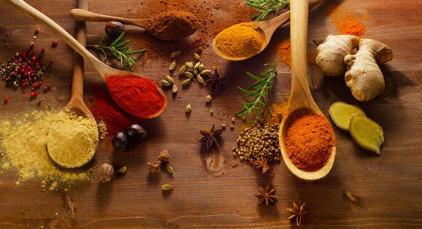 Variety of spices and herbs - Valokuva, kuva