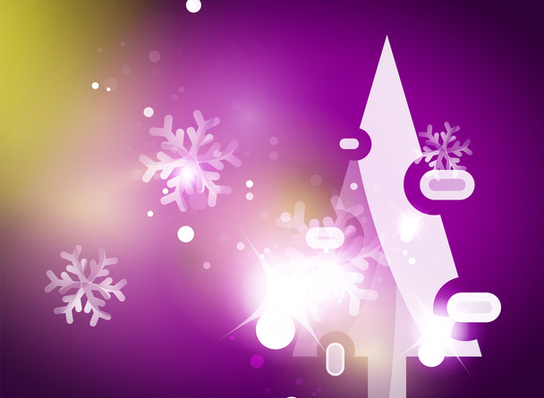 Christmas purple abstract background - Vector, Image
