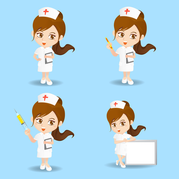 cartoon nurse woman - Vector, Imagen