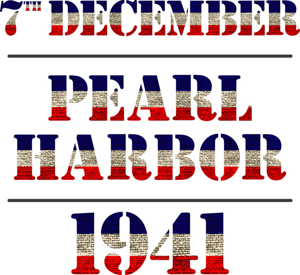 Pearl Harbor. Dia de lembrança
 - Vetor, Imagem