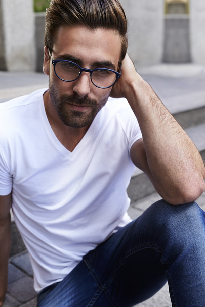 Young man in spectacles - Foto, Imagen