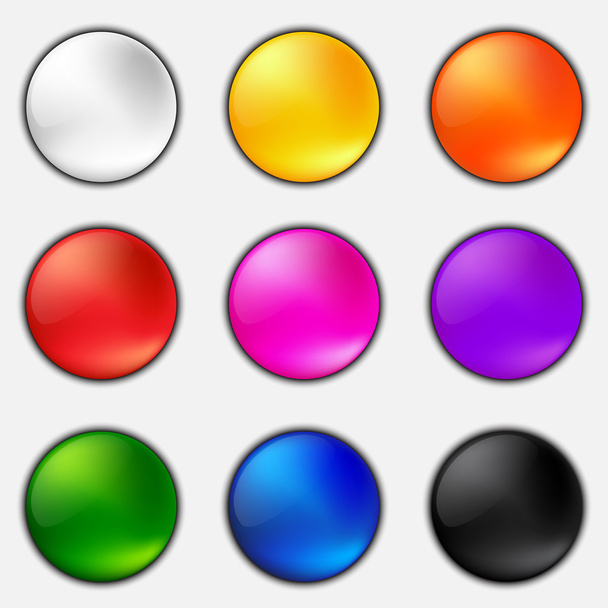 Ensemble de boutons en plastique coloré
 - Vecteur, image
