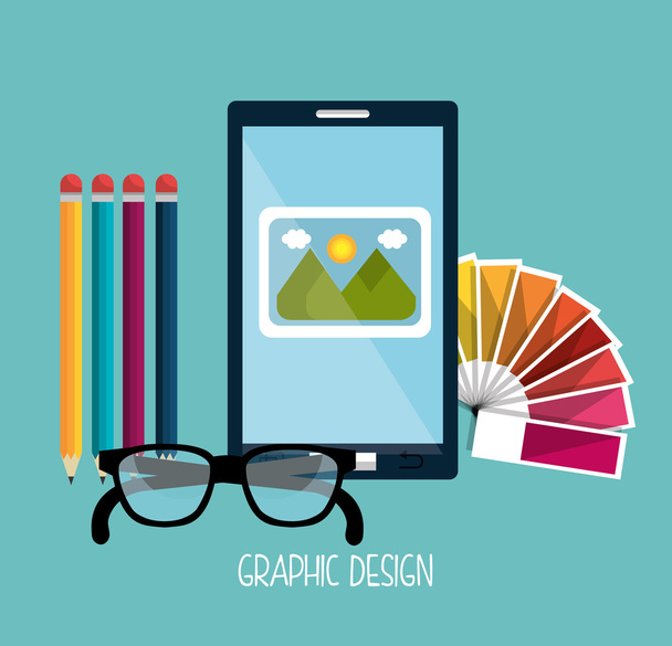 Тема творчого процесу графічного дизайну
 - Вектор, зображення