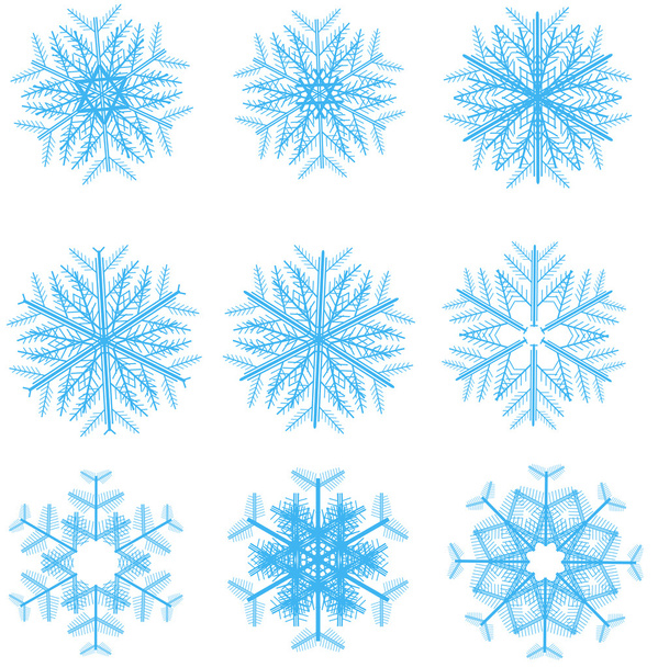 Hópelyhek téli vektor - Vektor, kép