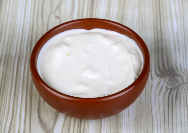 Crema agria producto lácteo
 - Foto, imagen