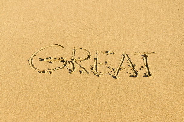 Inscription on the sand - Foto, Bild
