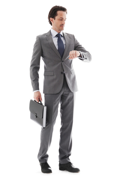 Businessman handing briefcase - Fotó, kép