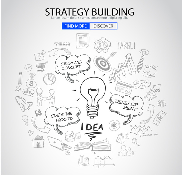 Strategy Building concept - Vector, afbeelding