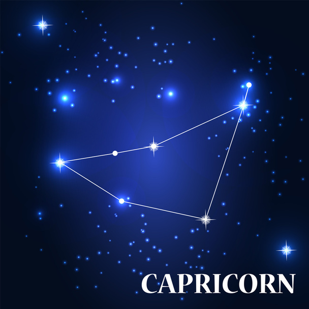 Capricorn Zodiac Sign. - Вектор,изображение