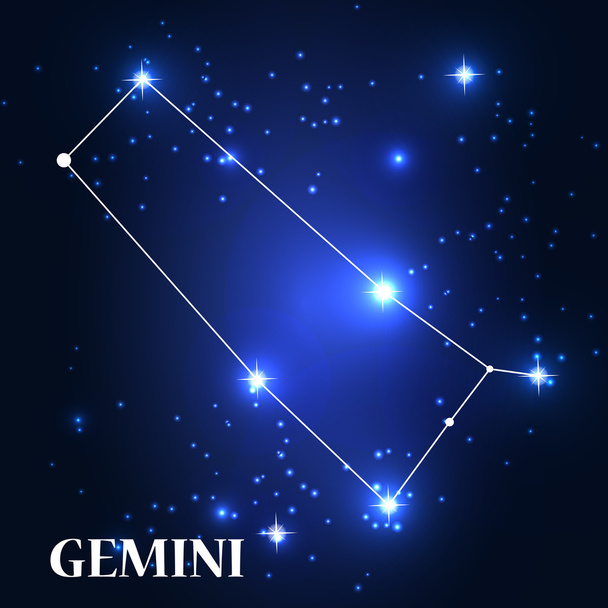 Gemini Zodiac Sign. - Vetor, Imagem
