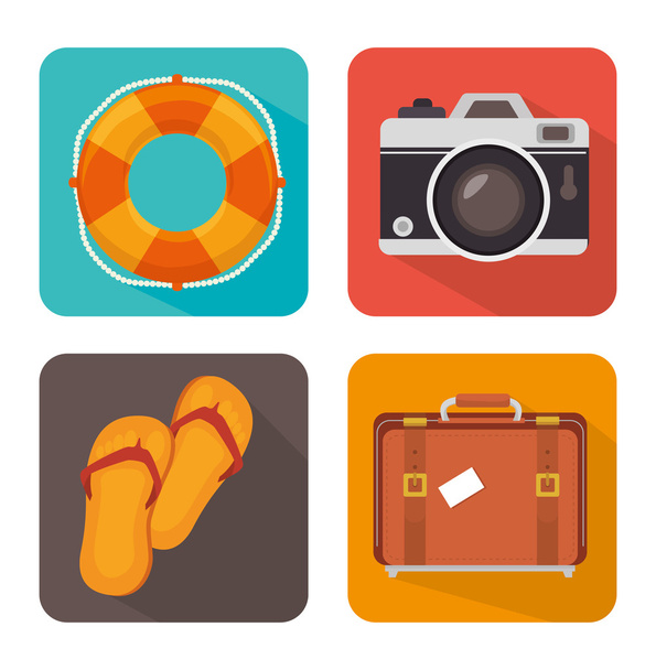 Summer, travel and vacations - Vector, Image