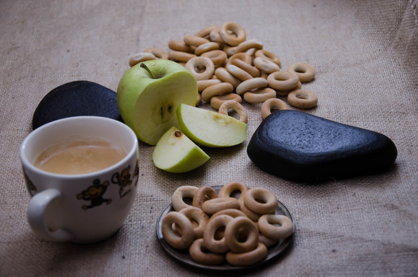 kép az apple és a kávé - Fotó, kép