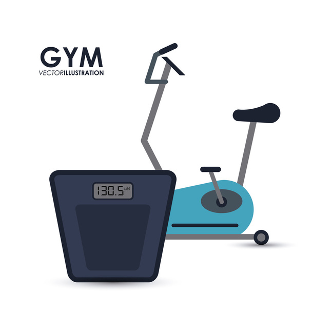 Design de ícones de ginástica e fitness
 - Vetor, Imagem