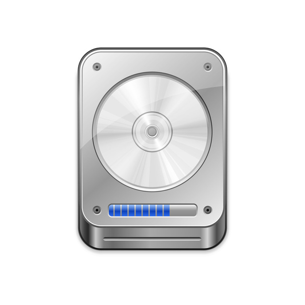 Hard Disc Icon - Vector, Imagen
