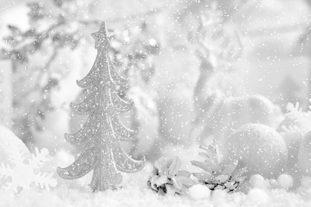 fond de Noël avec arbre et décoration
 - Photo, image