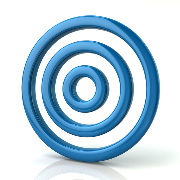 Blue target symbol - Fotoğraf, Görsel