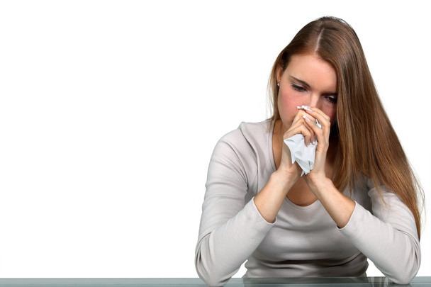 Woman sick with a cold - Fotó, kép