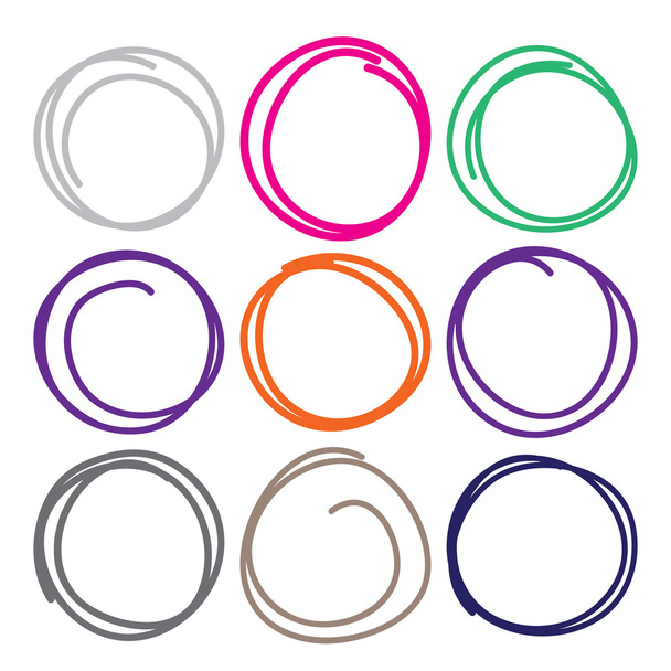 Vector set oval circles - Διάνυσμα, εικόνα