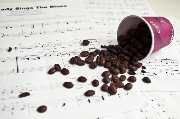 Kahve ve müzik - Fotoğraf, Görsel