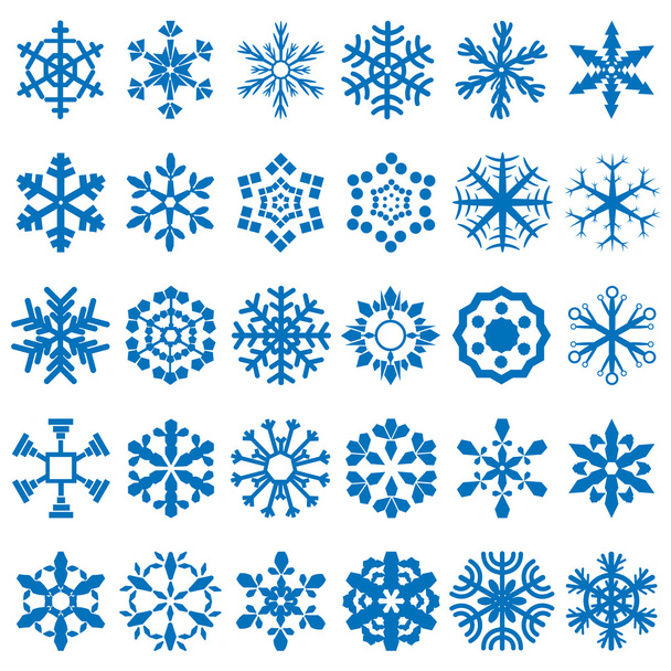 νιφάδες χιονιού διανυσματικά σύνολο - Διάνυσμα, εικόνα