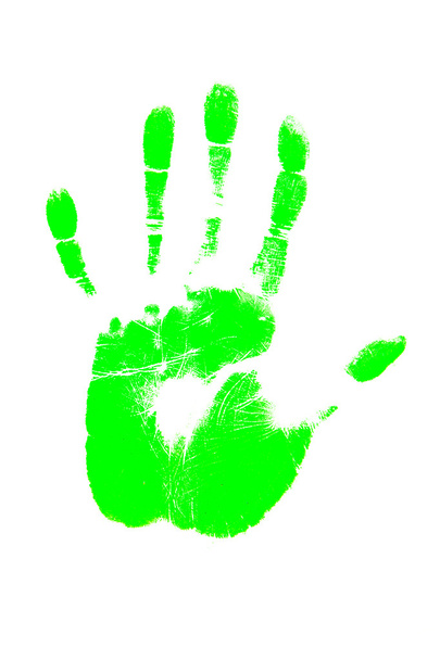 πράσινο handprint - Φωτογραφία, εικόνα