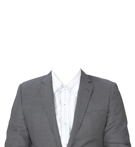 hombre de traje sin cabeza aislado en blanco
 - Foto, Imagen