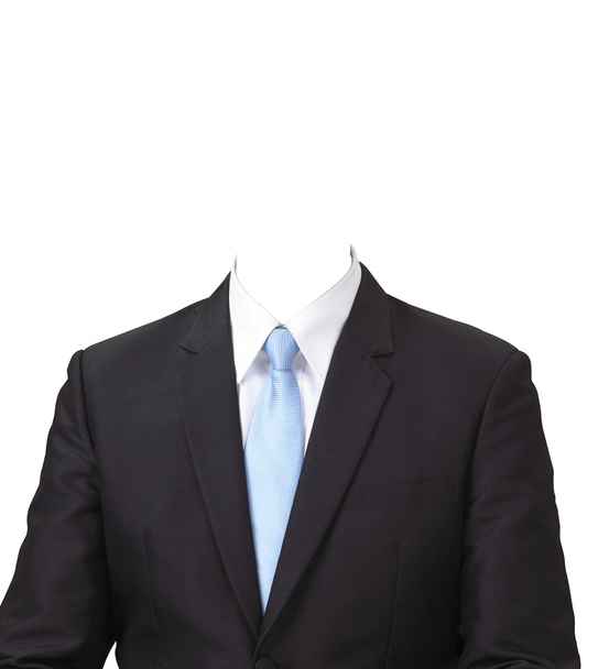 hombre de traje sin cabeza aislado en blanco
 - Foto, Imagen