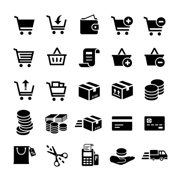 Vektor-Symbole für Online-Einkäufe - Vektor, Bild
