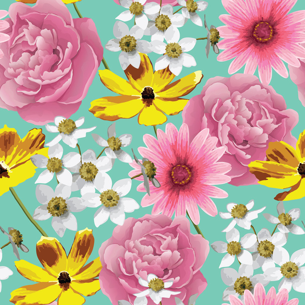 Flower seamless pattern. Elegance illustration. - Vettoriali, immagini