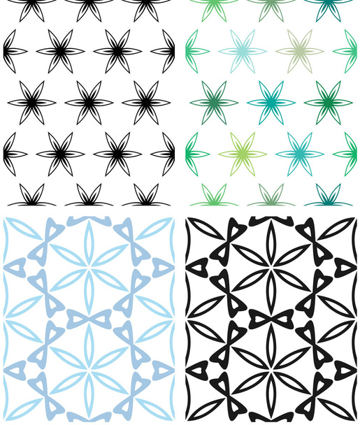 Set of seamless texture of repeating elements of geometric shape - Wektor, obraz