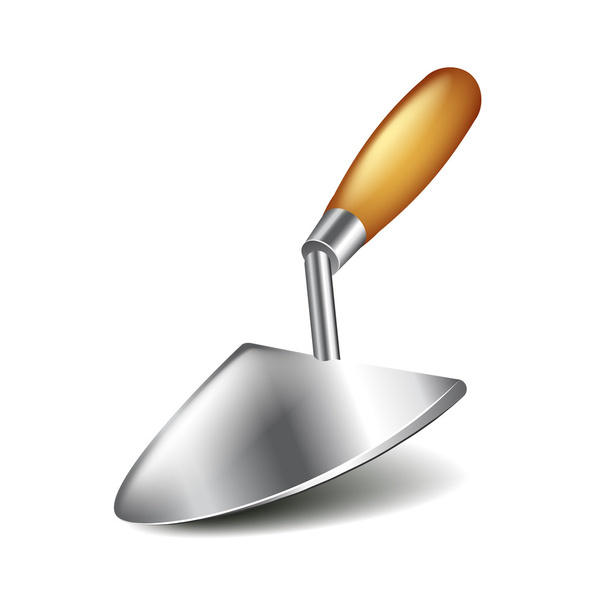 Trowel isolated on white vector - Vector, Image