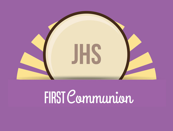 first communion card design - Vector, Image