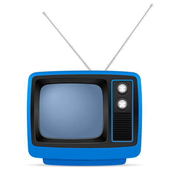 Retro TV on white - ベクター画像