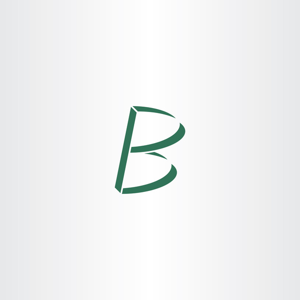 logo logo zöld levél b vektor tervezés - Vektor, kép