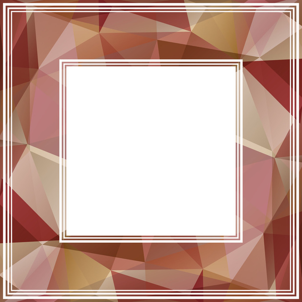 brown polygonal border - Vector, imagen