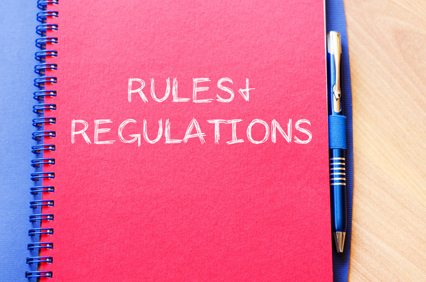 Rules and regulations write on notebook - Photo, Image